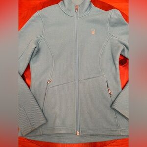 Spyder Endure Full Zip Mid Weight Turquoise Knit Jacket Women’s Medium
